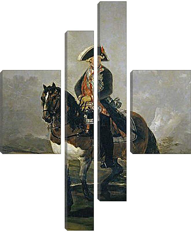 Модульная картина - Carlos IV on Horseback. Франсиско Гойя