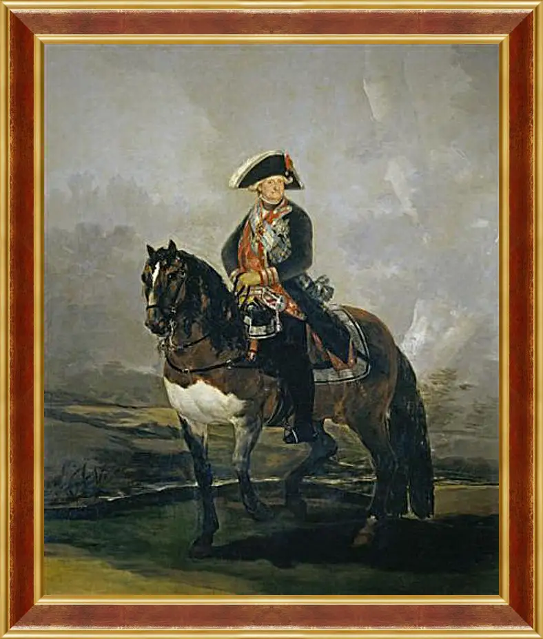 Картина в раме - Carlos IV on Horseback. Франсиско Гойя