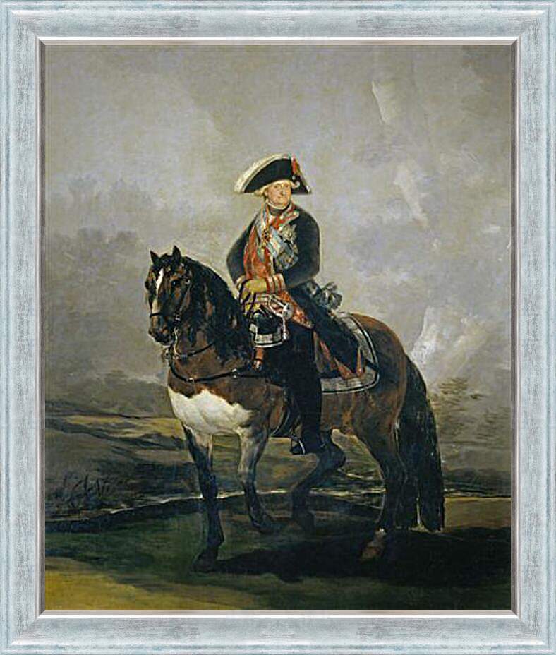 Картина в раме - Carlos IV on Horseback. Франсиско Гойя