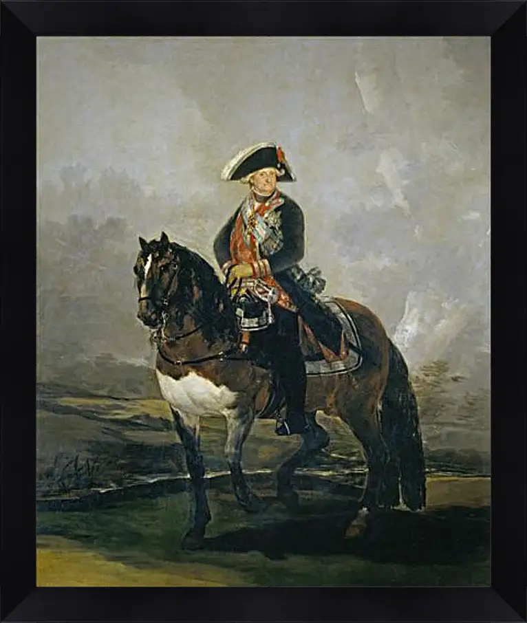 Картина в раме - Carlos IV on Horseback. Франсиско Гойя