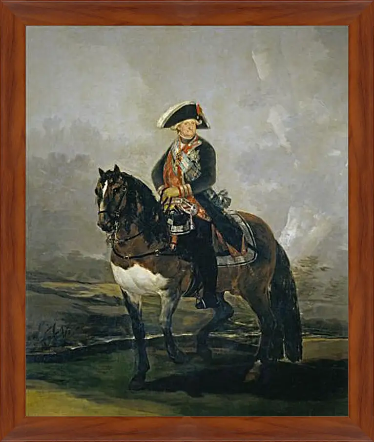 Картина в раме - Carlos IV on Horseback. Франсиско Гойя