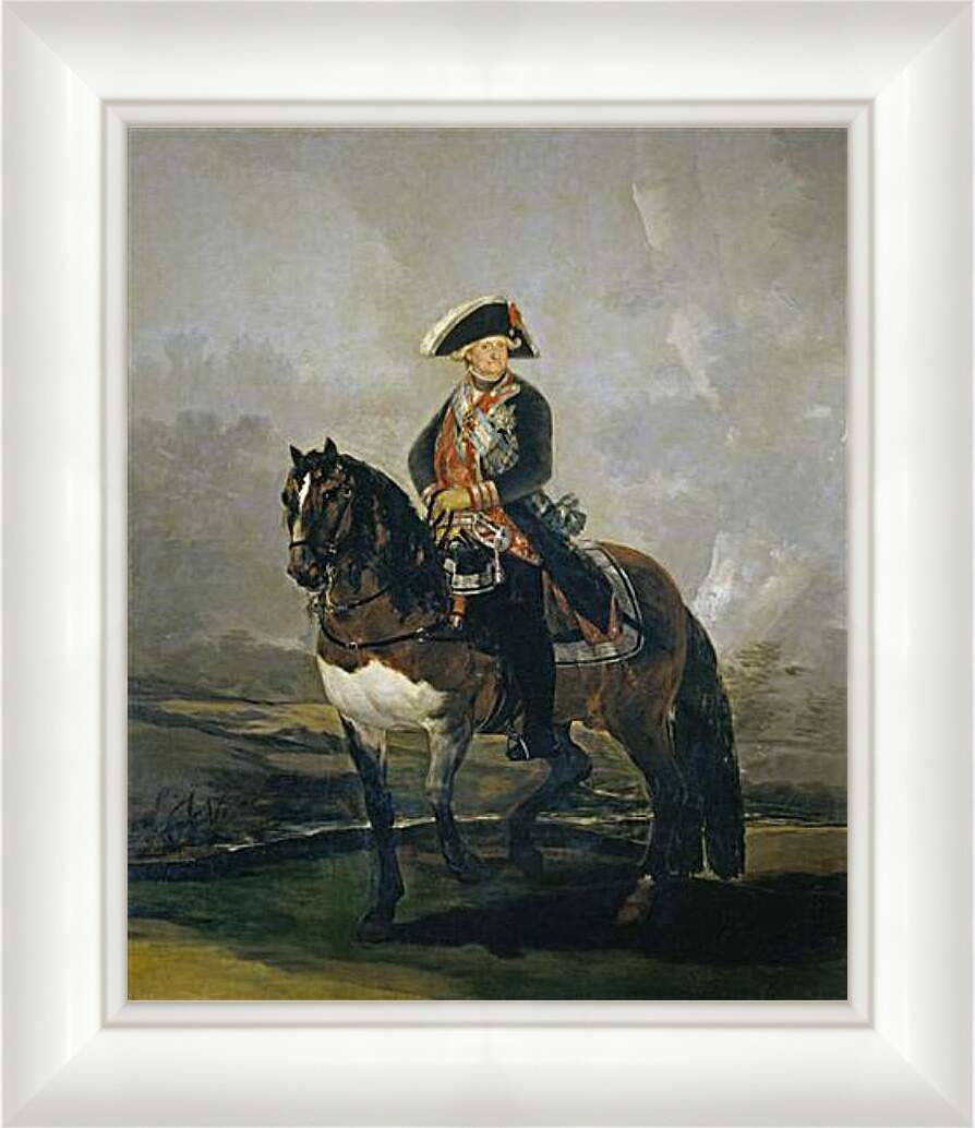 Картина в раме - Carlos IV on Horseback. Франсиско Гойя