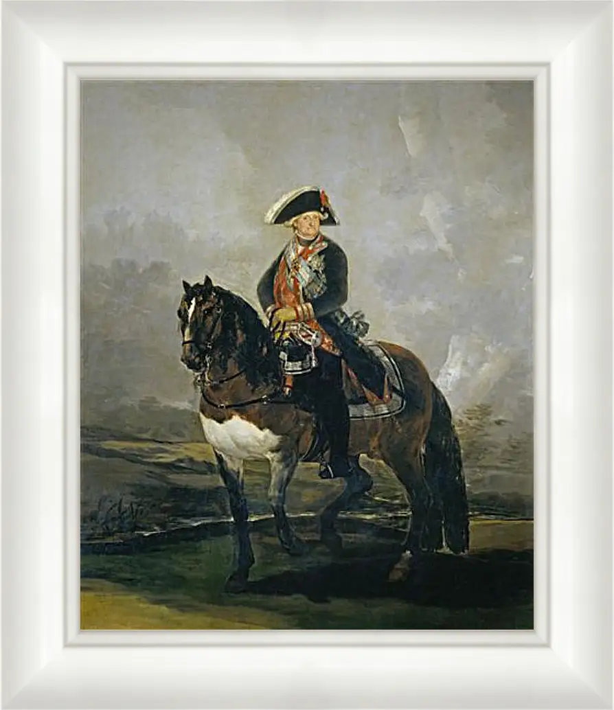 Картина в раме - Carlos IV on Horseback. Франсиско Гойя