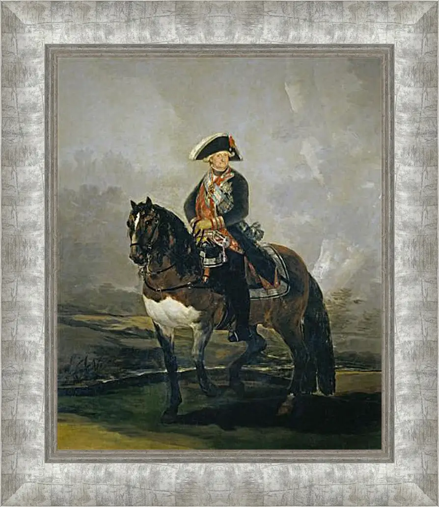 Картина в раме - Carlos IV on Horseback. Франсиско Гойя