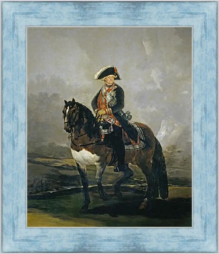 Картина в раме - Carlos IV on Horseback. Франсиско Гойя