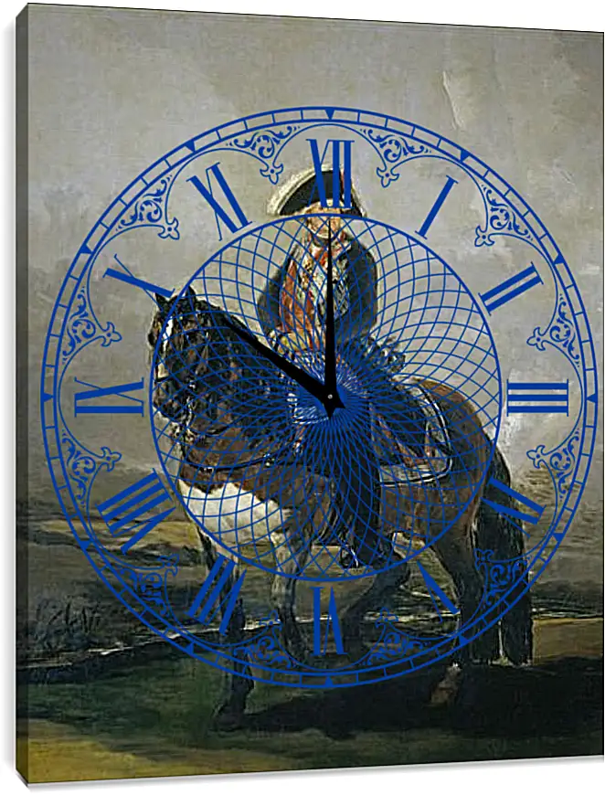 Часы картина - Carlos IV on Horseback. Франсиско Гойя