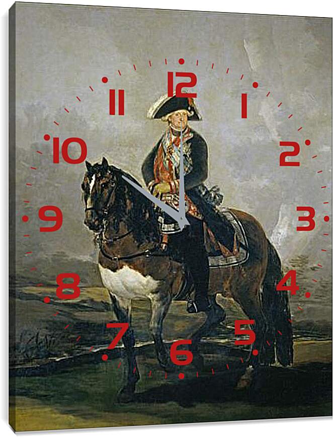 Часы картина - Carlos IV on Horseback. Франсиско Гойя