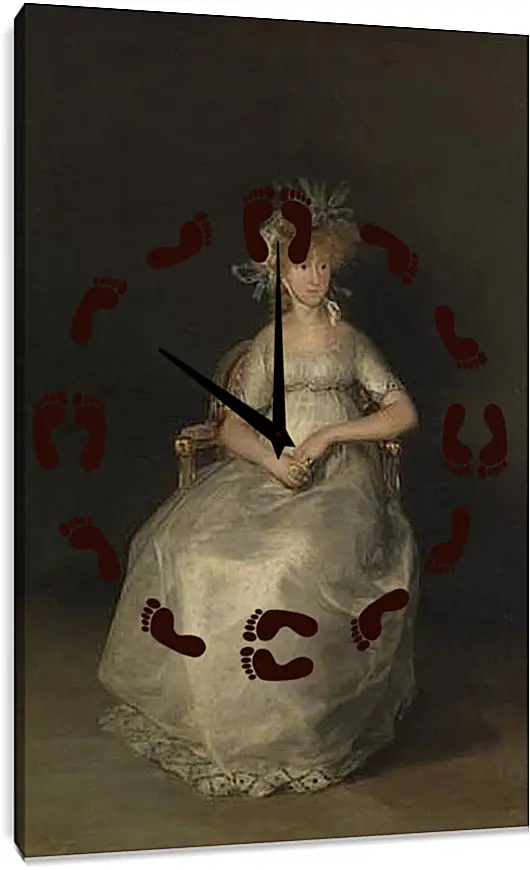 Часы картина - The Countess of Chinchon. Франсиско Гойя