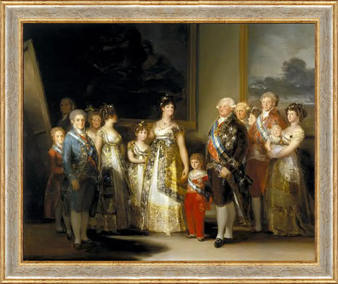 Картина в раме - The Family of Carlos IV. Франсиско Гойя