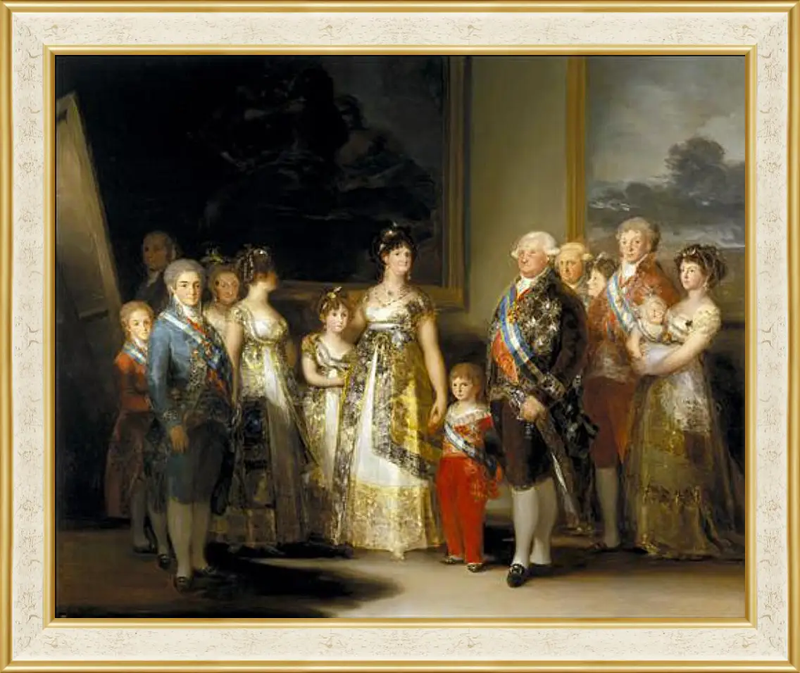 Картина в раме - The Family of Carlos IV. Франсиско Гойя