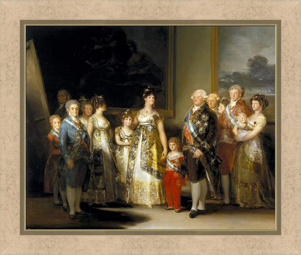Картина в раме - The Family of Carlos IV. Франсиско Гойя