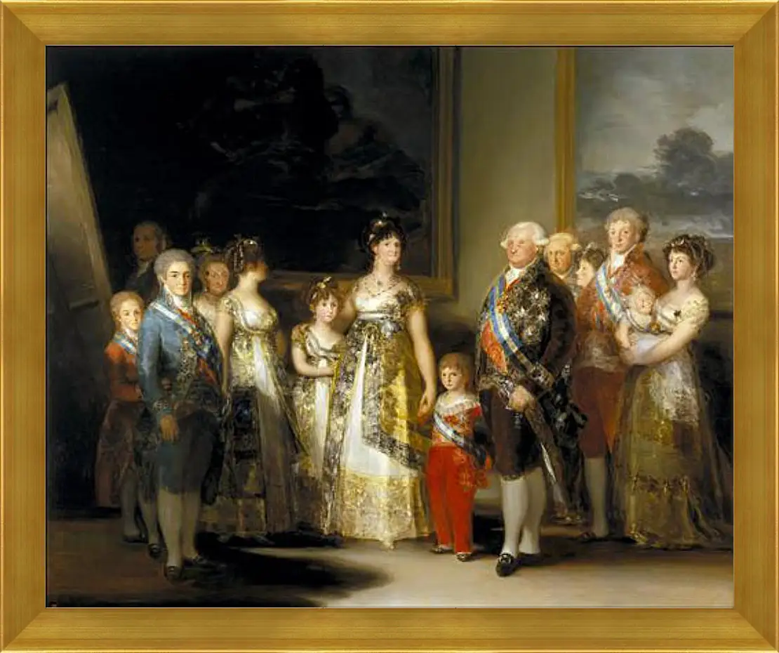 Картина в раме - The Family of Carlos IV. Франсиско Гойя