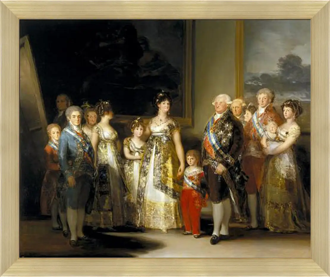 Картина в раме - The Family of Carlos IV. Франсиско Гойя