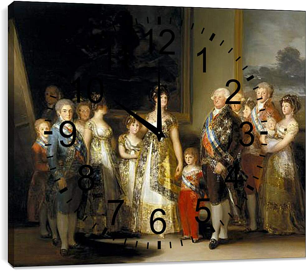 Часы картина - The Family of Carlos IV. Франсиско Гойя