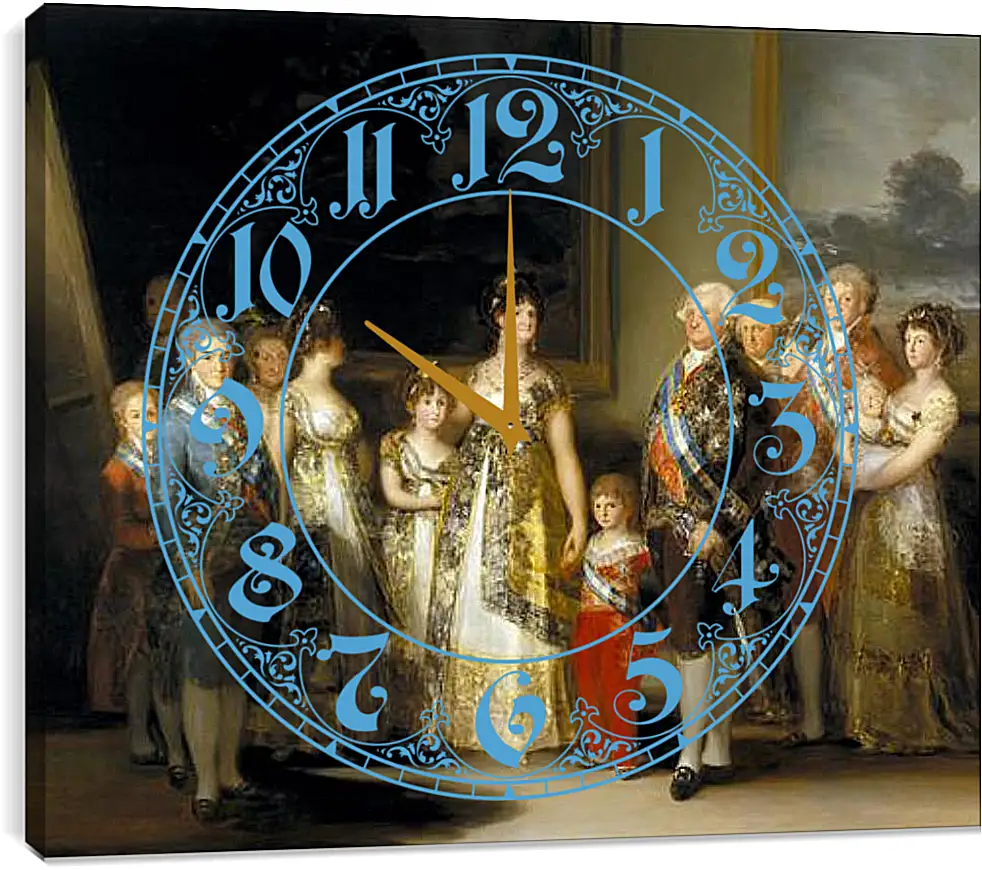 Часы картина - The Family of Carlos IV. Франсиско Гойя