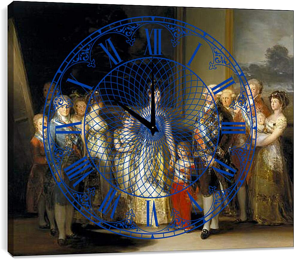 Часы картина - The Family of Carlos IV. Франсиско Гойя