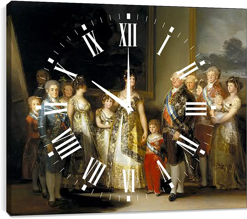 Часы картина - The Family of Carlos IV. Франсиско Гойя