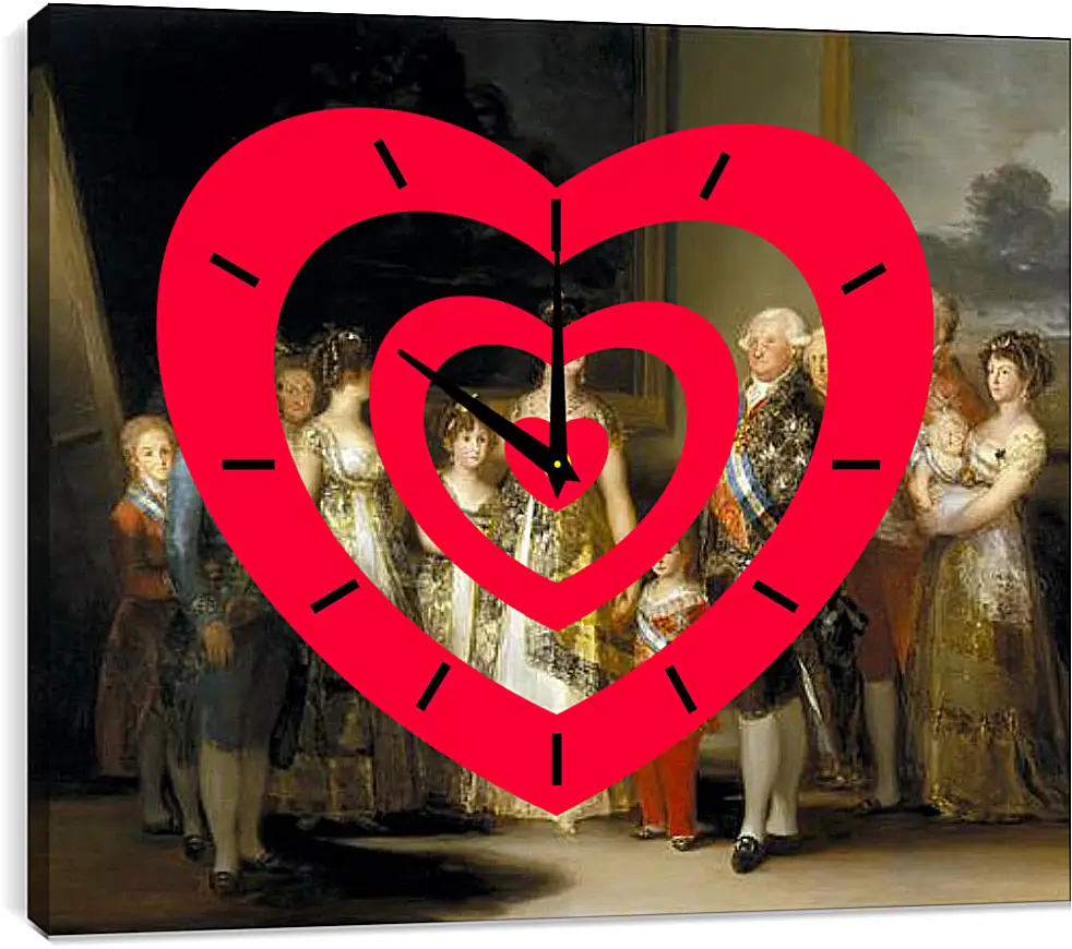 Часы картина - The Family of Carlos IV. Франсиско Гойя