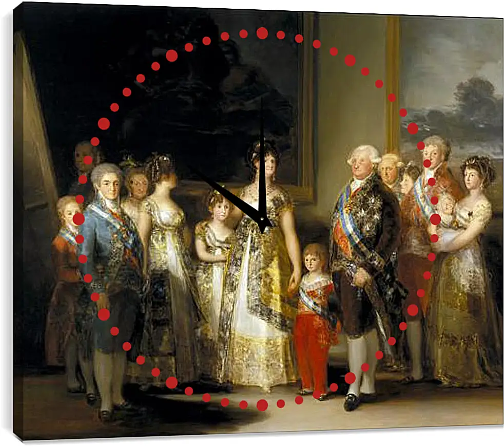 Часы картина - The Family of Carlos IV. Франсиско Гойя