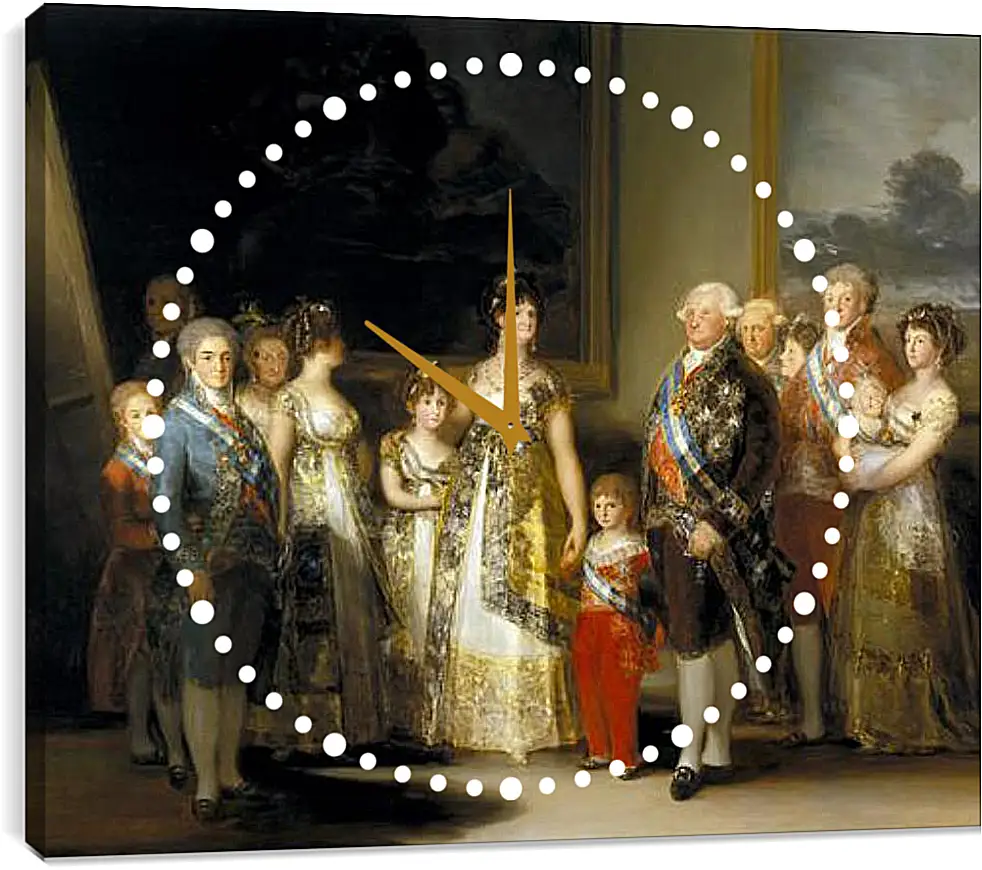 Часы картина - The Family of Carlos IV. Франсиско Гойя