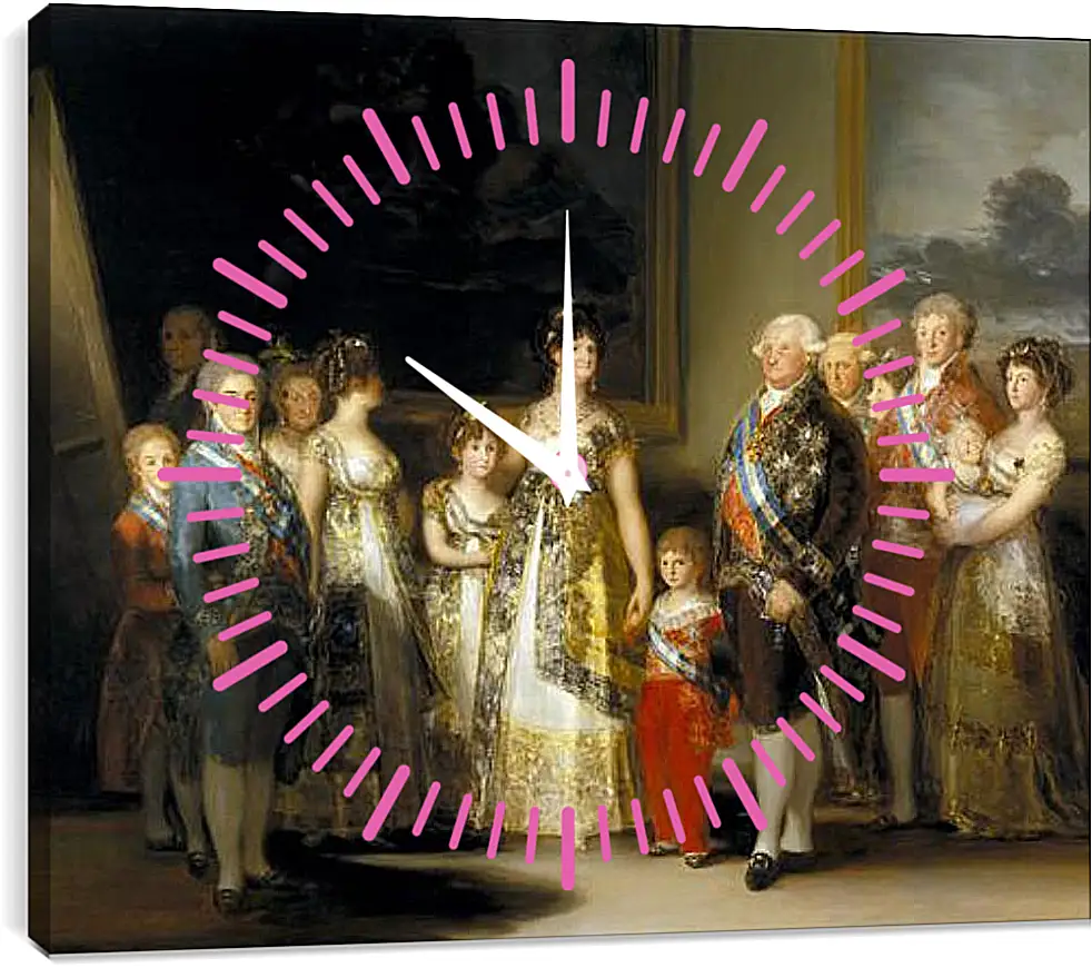 Часы картина - The Family of Carlos IV. Франсиско Гойя