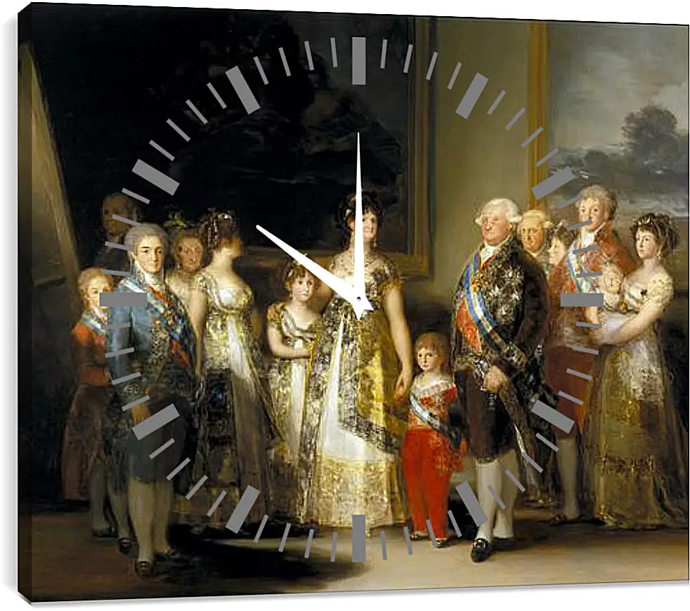 Часы картина - The Family of Carlos IV. Франсиско Гойя