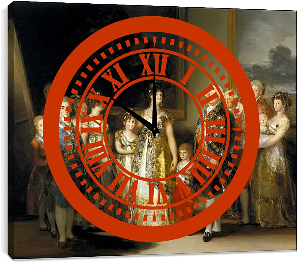Часы картина - The Family of Carlos IV. Франсиско Гойя