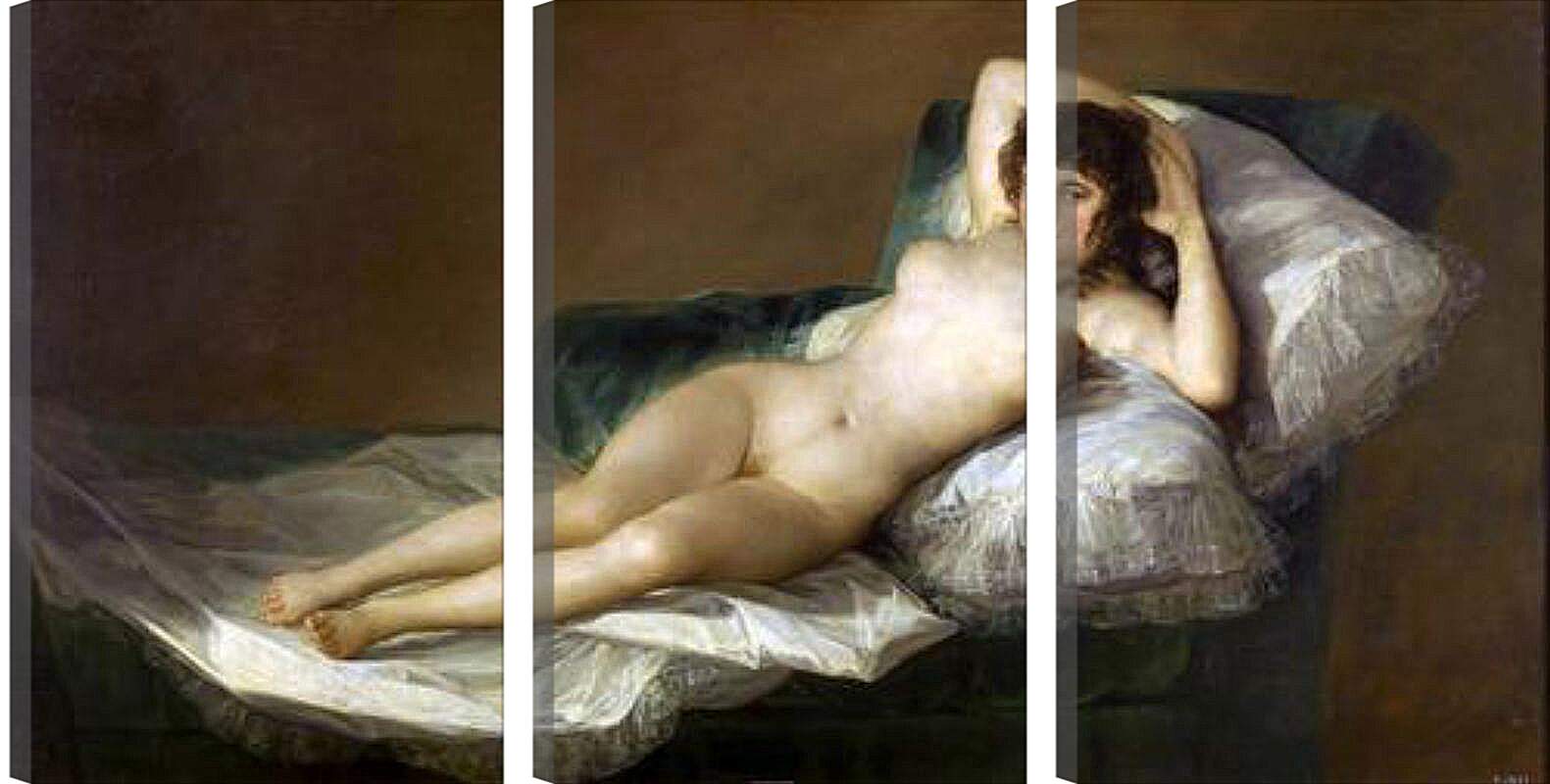 Модульная картина - The Nude Maja. Франсиско Гойя