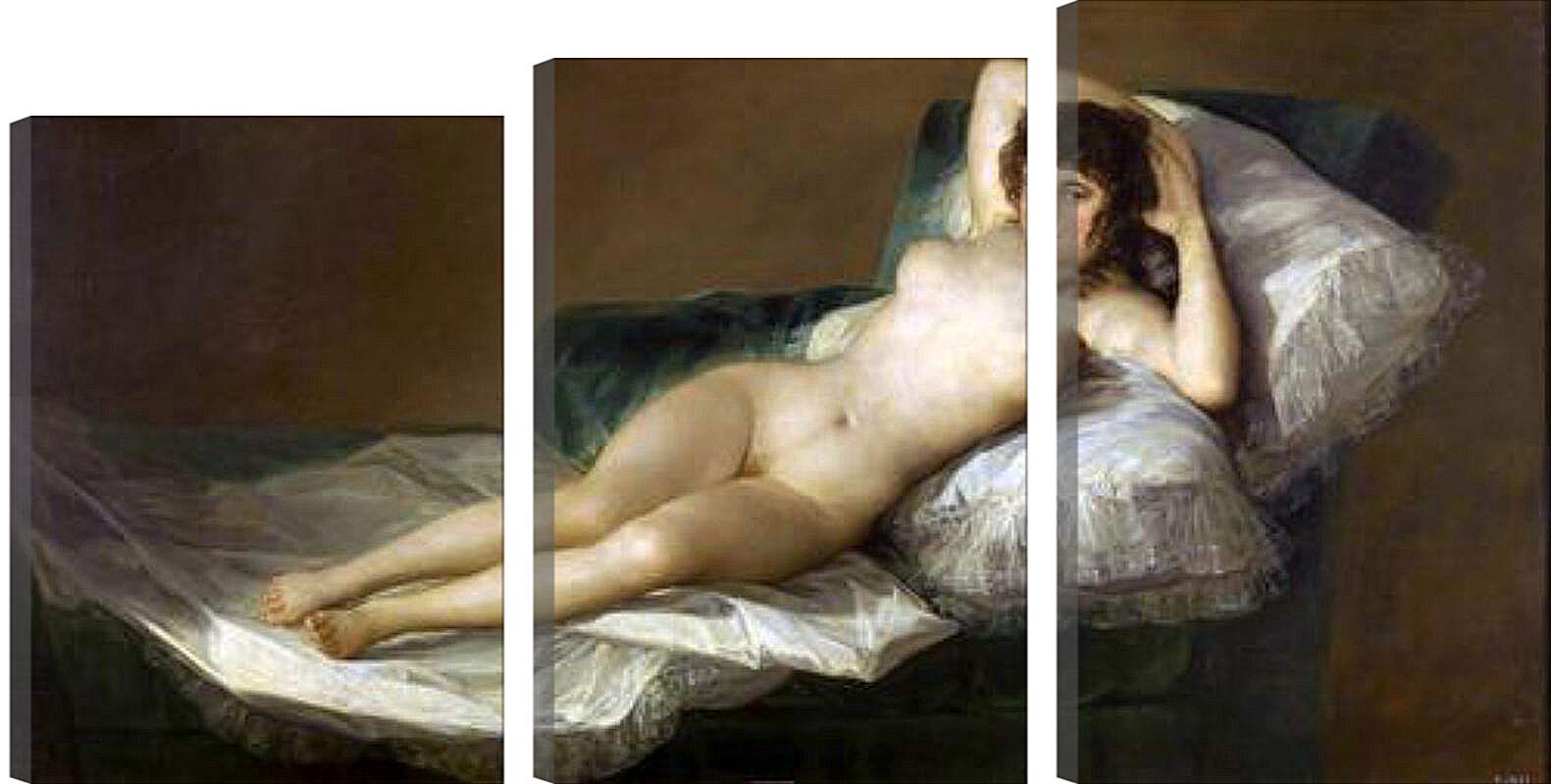 Модульная картина - The Nude Maja. Франсиско Гойя