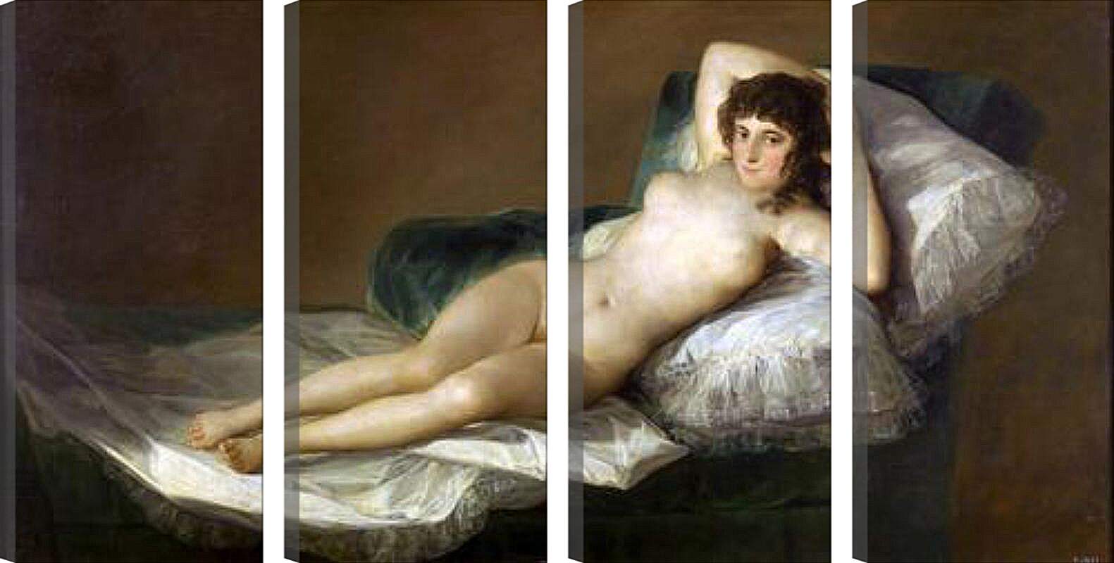 Модульная картина - The Nude Maja. Франсиско Гойя