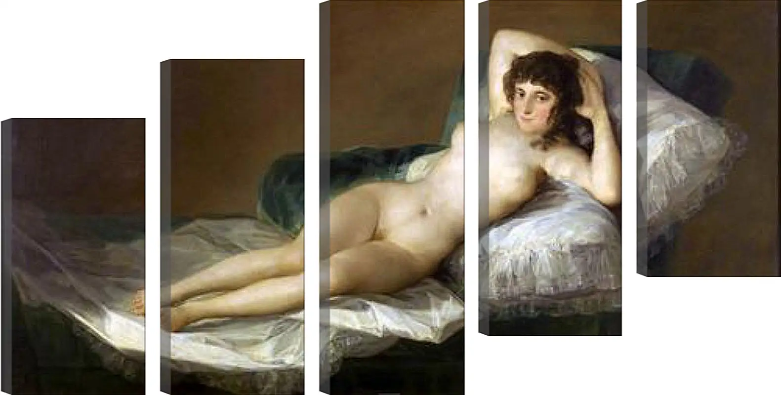 Модульная картина - The Nude Maja. Франсиско Гойя