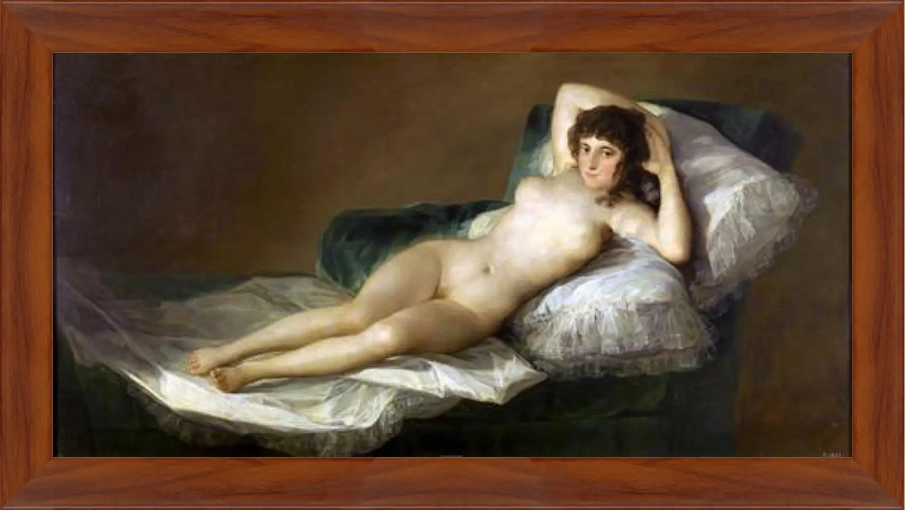 Картина в раме - The Nude Maja. Франсиско Гойя