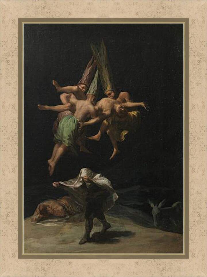 Картина в раме - The Witches Flinght. Франсиско Гойя