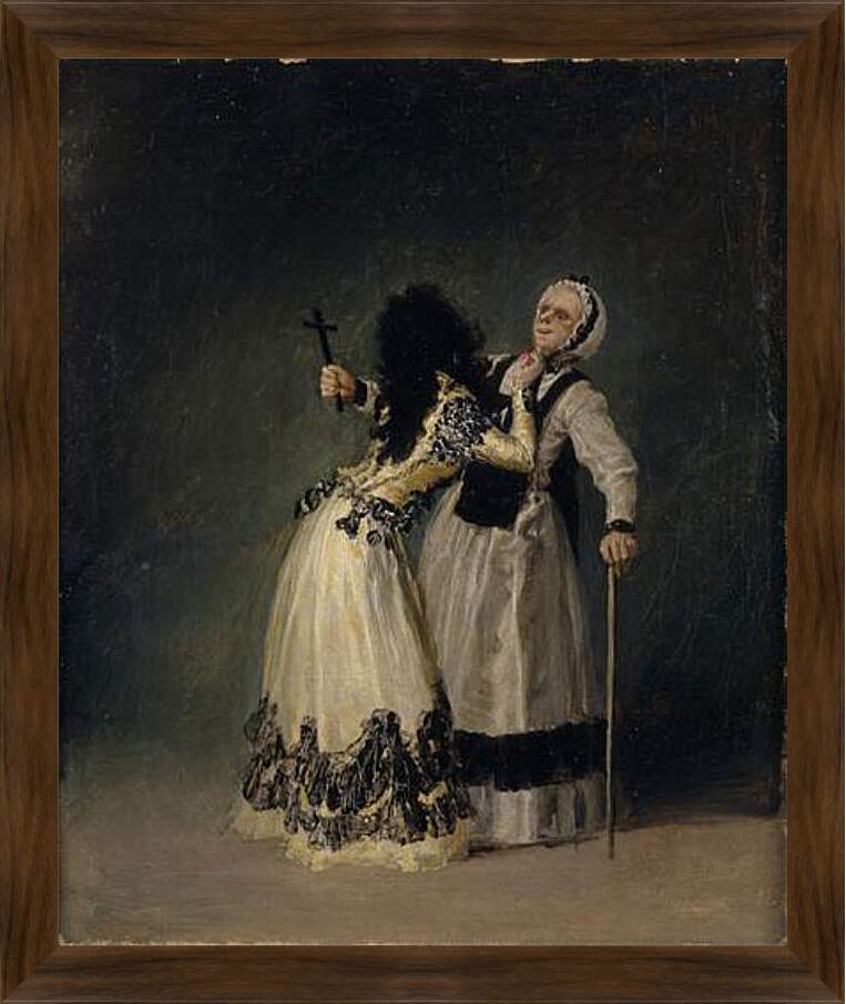 Картина в раме - The Duchess of Alba and her Duenna. Франсиско Гойя