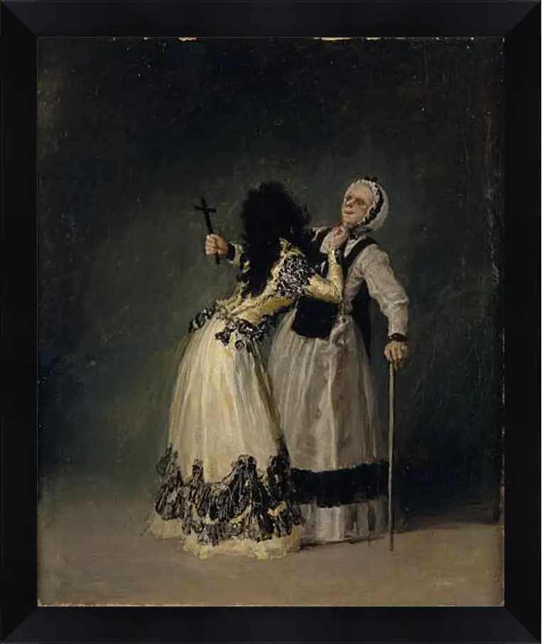 Картина в раме - The Duchess of Alba and her Duenna. Франсиско Гойя