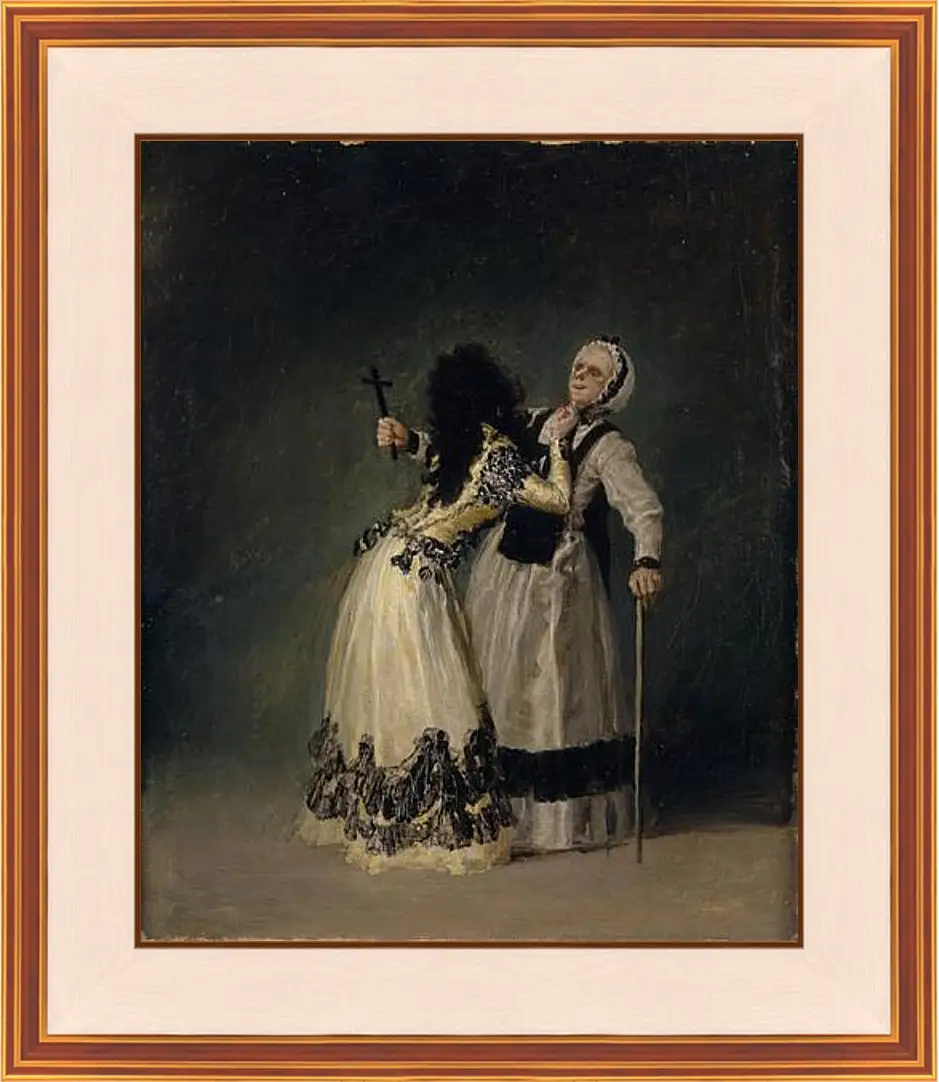 Картина в раме - The Duchess of Alba and her Duenna. Франсиско Гойя