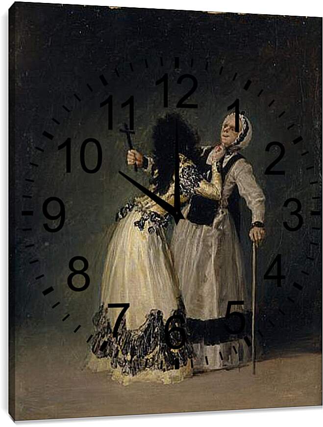 Часы картина - The Duchess of Alba and her Duenna. Франсиско Гойя