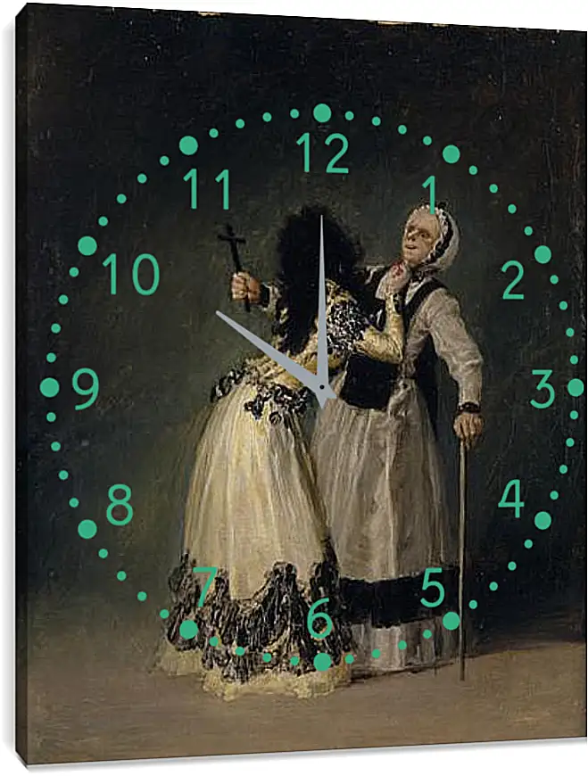 Часы картина - The Duchess of Alba and her Duenna. Франсиско Гойя