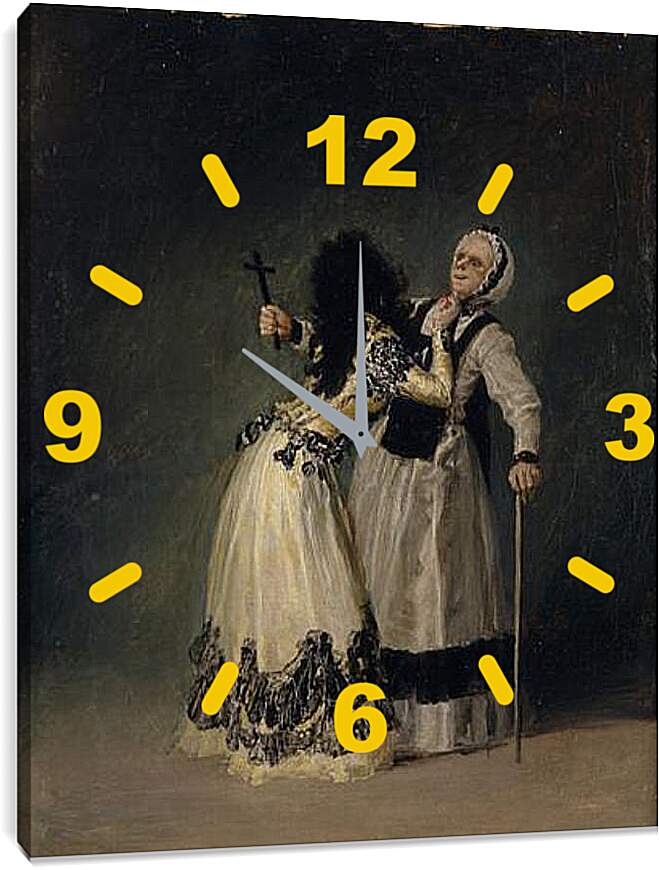 Часы картина - The Duchess of Alba and her Duenna. Франсиско Гойя