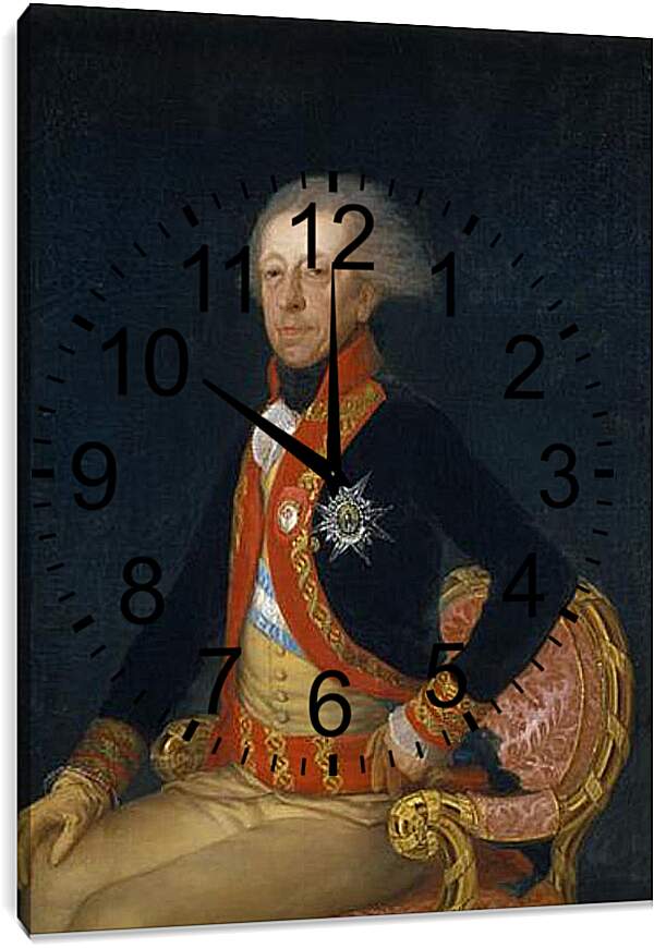 Часы картина - Generqal Antonio Ricardos. Франсиско Гойя