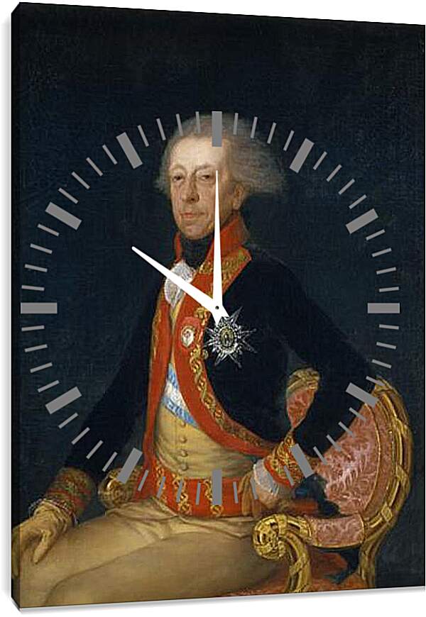 Часы картина - Generqal Antonio Ricardos. Франсиско Гойя
