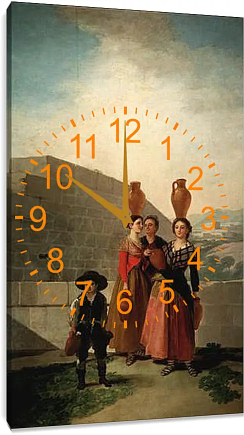 Часы картина - Young Women with Pitchers. Франсиско Гойя