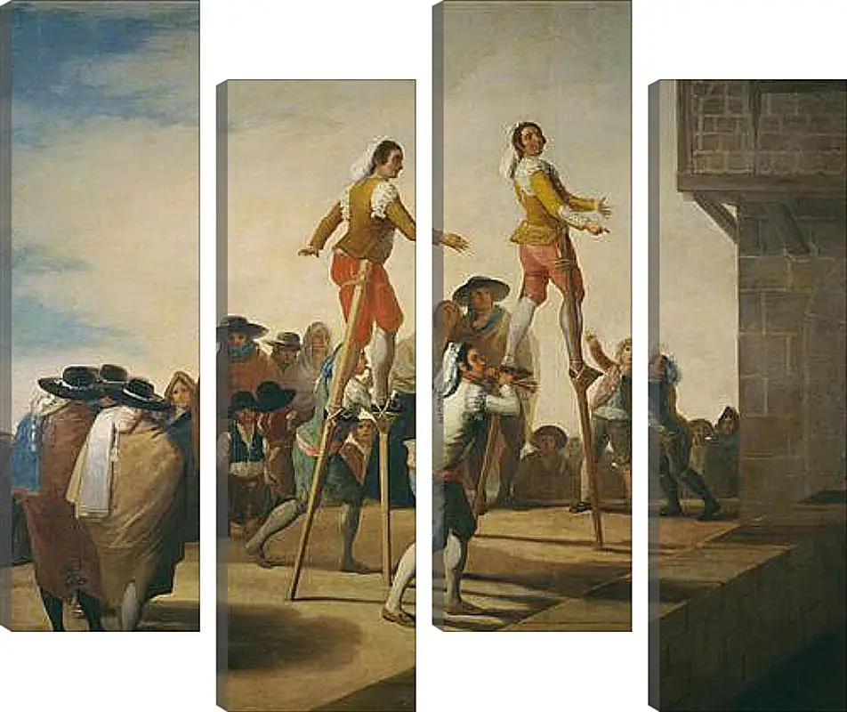 Модульная картина - Stilts. Франсиско Гойя