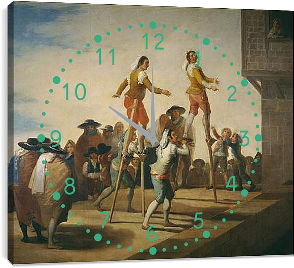 Часы картина - Stilts. Франсиско Гойя
