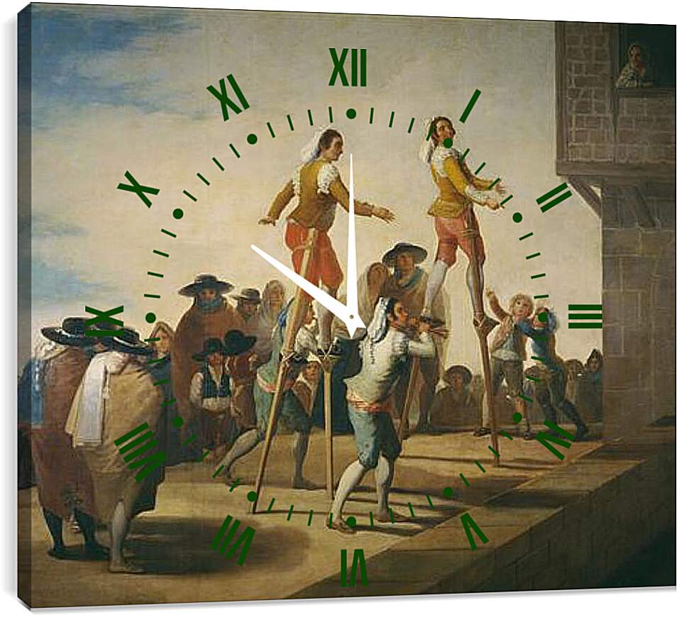 Часы картина - Stilts. Франсиско Гойя