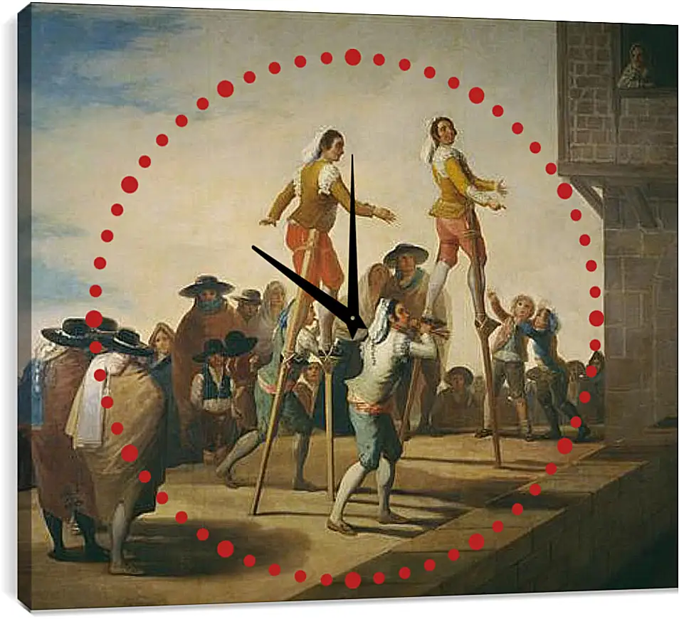 Часы картина - Stilts. Франсиско Гойя