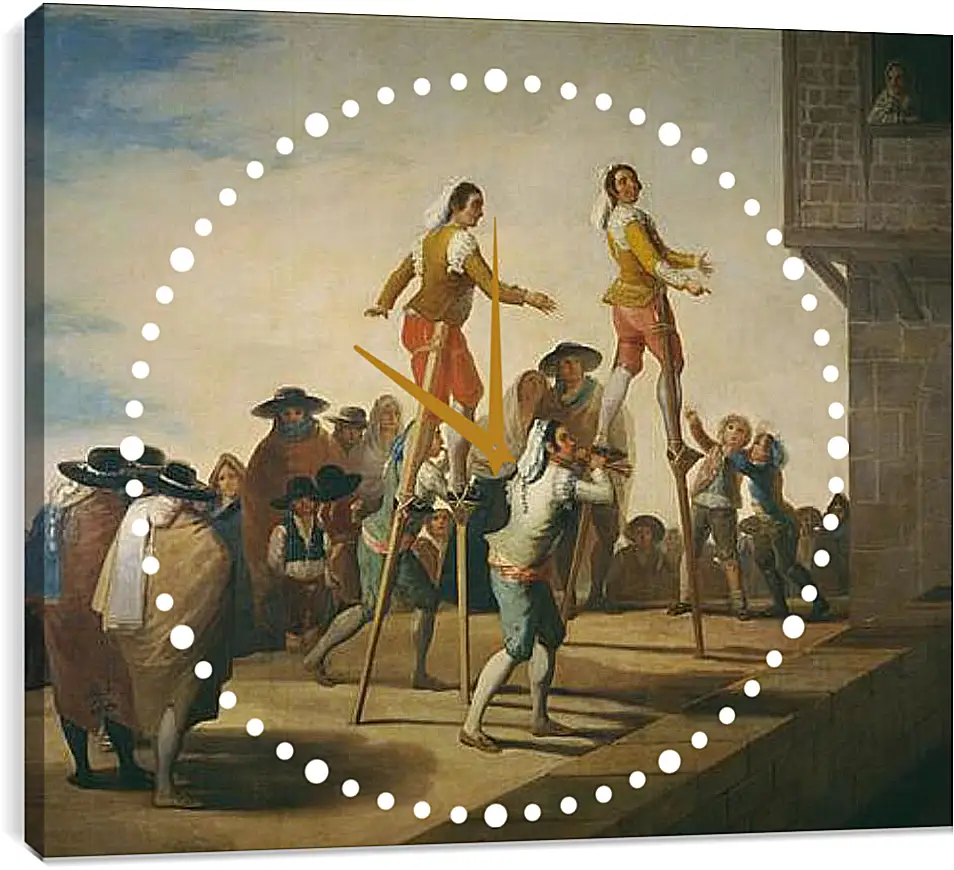 Часы картина - Stilts. Франсиско Гойя