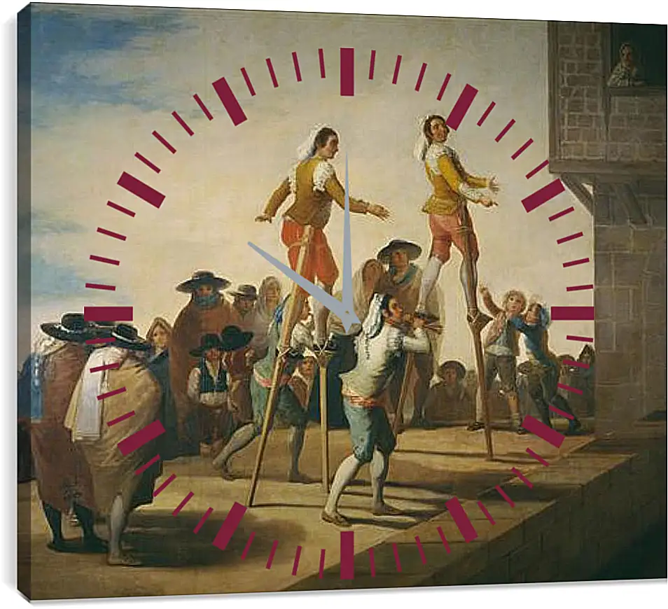 Часы картина - Stilts. Франсиско Гойя