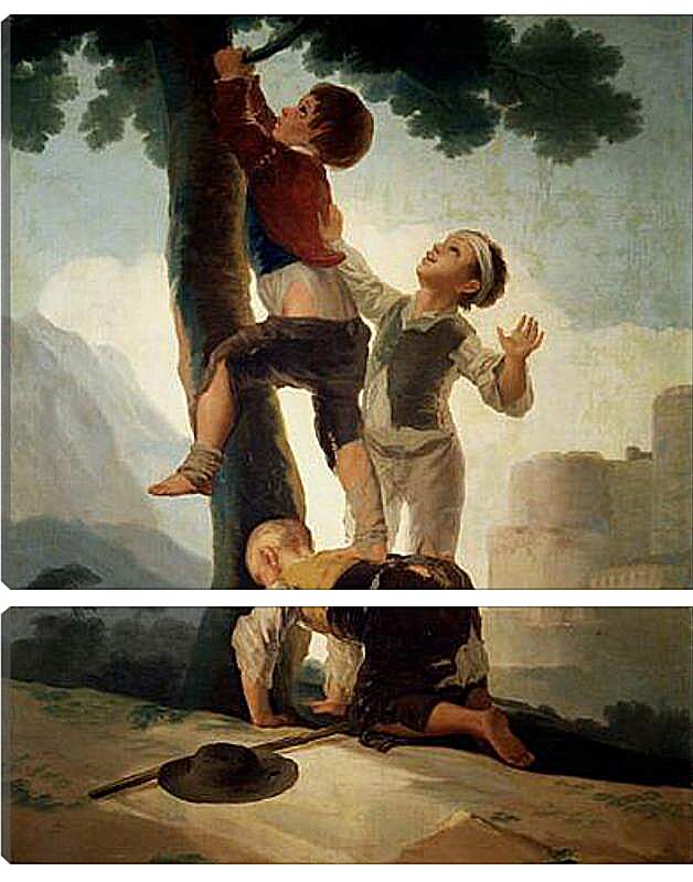 Модульная картина - Boys Climbing a Tree. Франсиско Гойя