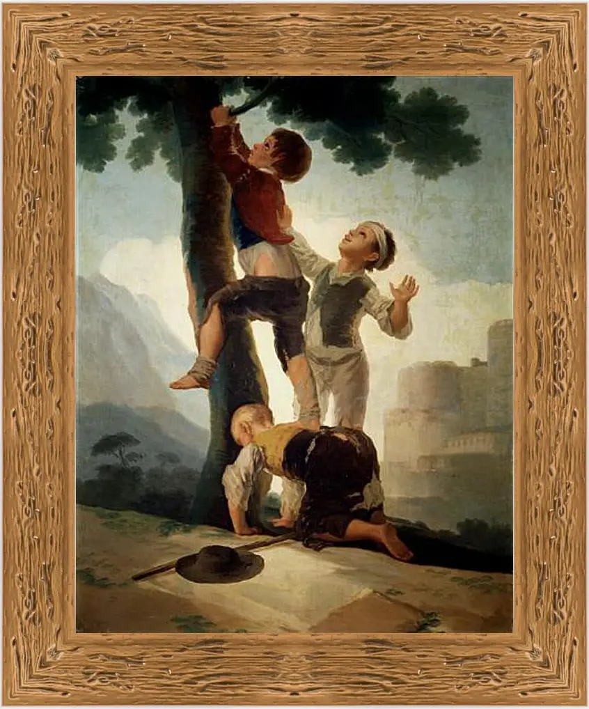 Картина в раме - Boys Climbing a Tree. Франсиско Гойя